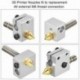 22 darabos 3D nyomtató fúvókák, Mk8 extruder fúvóka 0,2 mm, 0,3 millió, 0,4 mm, 0,5 millió I2L2