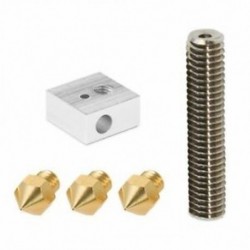 3X (3D nyomtató, 3PCS 0,4 mm-es extruder fúvóka   1PC 1,75 mm fúvóka torokcső M3E3