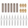 1X (3D nyomtató kiegészítők 6x 0,4 mm fúvóka 6x 1,75 mm fémszálak Hotend fúvóka T1F5