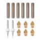 1X (3D nyomtató kiegészítők 6x 0,4 mm fúvóka 6x 1,75 mm fémszálak Hotend fúvóka T1F5
