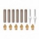 1X (3D nyomtató kiegészítők 6x 0,4 mm fúvóka 6x 1,75 mm fémszálak Hotend fúvóka T1F5