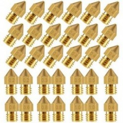 1X (3D nyomtató fúvóka, 32 darab Mk8 extruder nyomtatófej 0,2 millió, 0,3 millió, 0,4 millióU7V5)