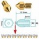 1X (3D nyomtató fúvóka, 32 darab Mk8 extruder nyomtatófej 0,2 millió, 0,3 millió, 0,4 millióU7V5)