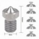 4X (26 darabos rozsdamentes acél 3D nyomtató fúvókák 0,2 mm, 0,4 mm, 0,6 mm, 0,8C7D5