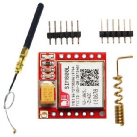 1X (SIM800L GPRS GSM MODUL QUAD BAND rúd-antenna és rugós antenna az Arduin M8W1-hez)