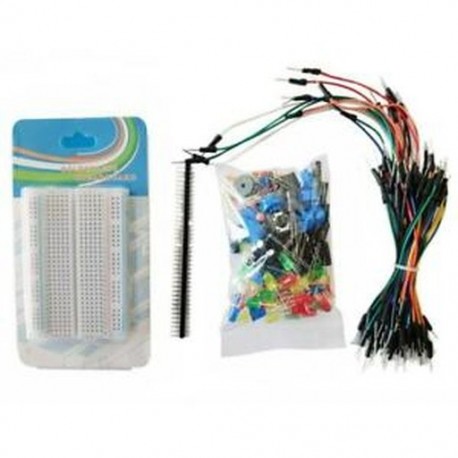 6X (indítókészlet arduino ellenállás / LED / kondenzátor / jumper vezetékekhez / kenyér B1W6