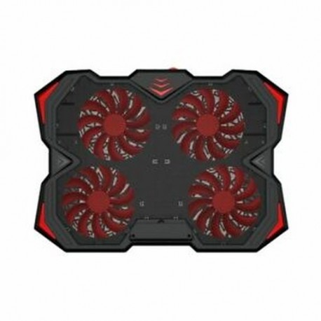 4X (17 hüvelykes processzoros hordozható számítógép hűtőbordájú hűtőkonzol 2USB (RED) C4G2)