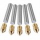 5X (5X 30 mm hosszú extruder 1,75 mm cső és 5X 0,4 mm sárgaréz extruder fúvóka P M1I4