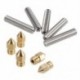5X (5X 30 mm hosszú extruder 1,75 mm cső és 5X 0,4 mm sárgaréz extruder fúvóka P M1I4