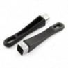 2X (konyhai műanyag cserefogantyú serpenyőben főzött edényekhez, 2 db fekete B8A7)
