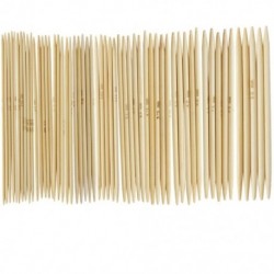 1X (11 készlet 4,9 &quot bambusz kötött kesztyű, kötőtű, 2,0 - 5,0 mm, US 0-8 D1Q6)