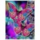 100% teljes 5D Diy Daimond festmény &quot Színes pillangó&quot  3D-s gyémántfestmény D6V2