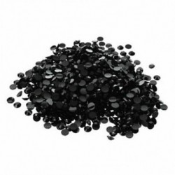 Fekete - 3 x 1000db 4mm-es Csillogó kristályos - strasszos dísz körömhöz - műkörömhöz - S2H5