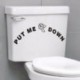 2X (WC ülés falimatrica matricák, vinyl art, levehető fürdőszoba dekoráció, DIY H8P5)