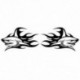 2 X 3D-s autó alakú dekoráció Shark Car Sticker Motorcycle Cool Matrica B3Y5