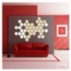 12db-os 3D modern tükör geometriai hatszögletű akril fali matrica Art Home DIY F1U3