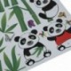 1X (lakberendezési falfestmény, vinil falmatrica, leszerelhető aranyos Panda étkezési bambusz N V8C2