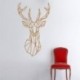 coffe - Design geometriai szarvas fej falimatrica matricák 3D-s fal art egyedi home deco E3D6