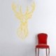 coffe - Design geometriai szarvas fej falimatrica matricák 3D-s fal art egyedi home deco E3D6