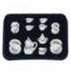 2X (15 darabos miniatűr babaház étkészlet Porcelán teáskészlet étkészlet bögre L2F1