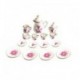 2X (15 darab 1/12 babaház miniatűr tulipán étkező ruha porcelán teáscsésze S T5N6