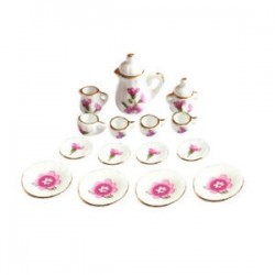 2X (15 darab 1/12 babaház miniatűr tulipán étkező ruha porcelán teáscsésze S T5N6