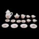 2X (Dollhouse miniatűr viselet porcelán teáskészlet tányér bögre tányér rózsaszín virág 1 G2S0