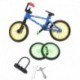 4X (Dollhouse Mini Mountain Bike Kerékpár Kerékpár Bollhouse kiegészítő Blauk BlueB5Z2