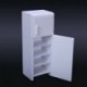 2X (1 db / 1: 12 Doll House Diy hűtőszekrény miniatűr Doll House fehér fa Re U4U4