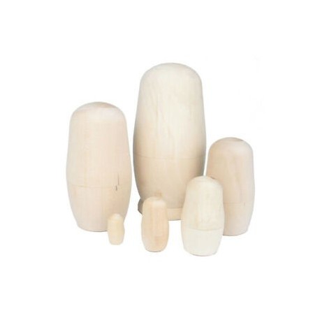 2X (orosz fészkelő baba 6set üres Matryoshka Matreshka fa, festetlen gyártmányú Y5Z7