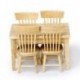 2X (5 számítógép 1:12 Doll House Mini fa színű négyzet alakú étkezőasztal U4P6)