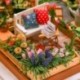 3X (DIY Fa Napos Kert Miniatűr Babaház 3D LED Mini Babaház Készlet Wi Y7S2