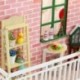 3X (IIECREATE DIY Doll House karácsonyi ajándékok, kézzel összeszerelt 3D-s fa modellek, O8X6