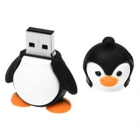 4 GB-os újdonság aranyos fekete, fehér baba pingvinnal, USB 2.0 flash meghajtó adatainak Mem P0W7
