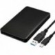 2X (2,5 hüvelykes kockás kialakítású USB3.1 SATA HDD tok ház HDD külső merevlemez A6W2