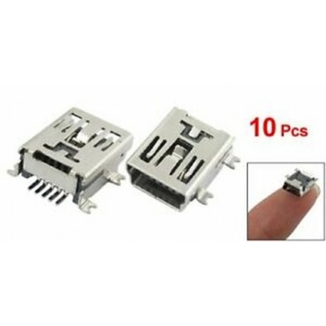 SODIAL (R) 10 x Mini USB 5-pólusú aljzat Aljzat forrasztható dugasz adapter csatlakozója I3X1