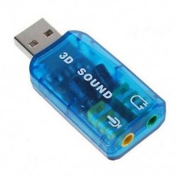 USB 5.1 sztereó hangkártya adapter (Windows 7 kompatibilis) P6O6