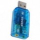 USB 5.1 sztereó hangkártya adapter (Windows 7 kompatibilis) P6O6