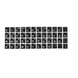 2x (Fehér Letters orosz billentyűzet-matrica matrica fekete az Y1A1 N0 R3Y2 laptophoz)