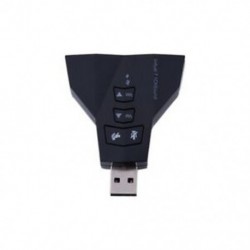 1X (Új virtuális 7.1 CH-csatornás USB 2.0 3D audiokártya adapter Mic Speak V6J5