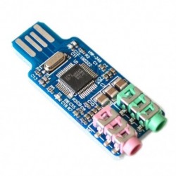 1X (Ingyenes illesztőprogram CM108 USB hangkártya USB hangkártya Chip Blue U7Q7)