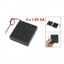 1X (BE / KI kapcsoló 5.5 &quot vezet az akkumulátor tartó dobozához 4 x 1,5 V-os AA Batteri Q7N1 elemhez)