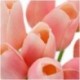 20PCS mesterséges tulipán virág egy hosszú szárú csokor Real Touch Beautifu E3R9