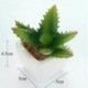 Készlet 4 modern fehér kerámia mini aloe cserepes mesterséges zamatos növény K2F8