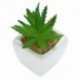 Készlet 4 modern fehér kerámia mini aloe cserepes mesterséges zamatos növény K2F8