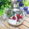 1X (8 cm-es átlátszó karácsonyi bál LED-es fénysugár fa dísz műanyag csecsebecse X R4B7
