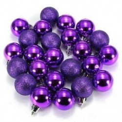 24db elegáns karácsonyi baubles fa egyszerű csillogás Xmas díszgömb gömb dekoráció N1B9