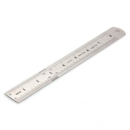 1X (rozsdamentes acél vonalzó szabályzó skálájú gépalkatrészek 20CM U2S4)
