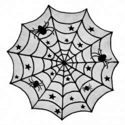 Halloween party dekoráció Spiderweb terítő fekete csipke asztallapok a P2G3-hoz