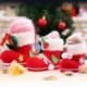 1X (3db / készlet Ajándék cukorka karácsonyi cipő Xmas dekoráció fa csizma harisnya S0N1